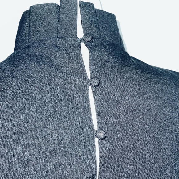 CALVIN KLEIN Black Dress sleeveless high neckline and button back - Picture 15 of 16